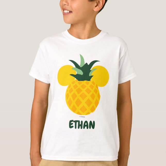 Mickey Mouse Pineapple Icon | Name T-Shirt (Front)