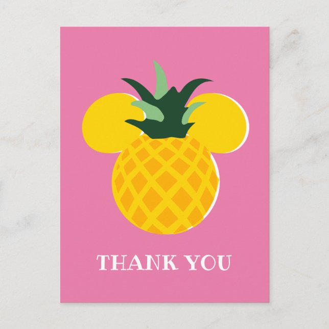 Mickey Mouse Pineapple Icon | Thank You Postcard (Front)