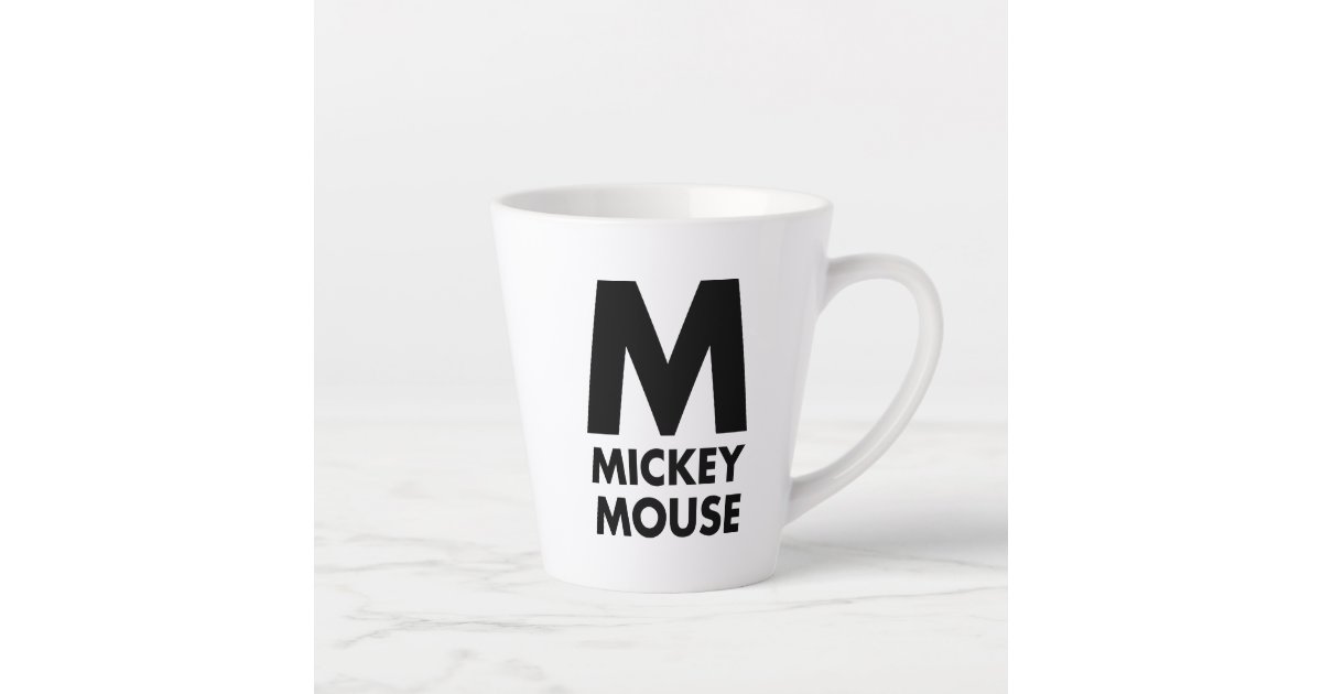 Disney Mickey Mouse Coffee Cup Mug Initial Letter Monogram M 12 Ounce