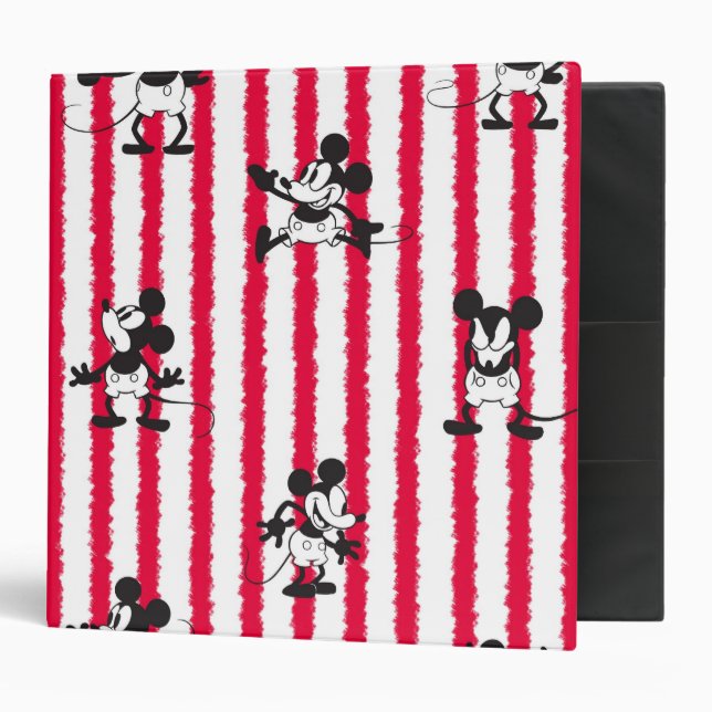Mickey Mouse | Plane Crazy Pattern 3 Ring Binder (Front/Inside)