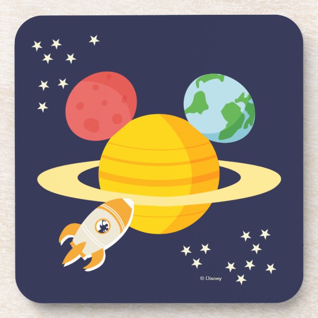 Mickey Mouse Planet Icon Beverage Coaster (Front)