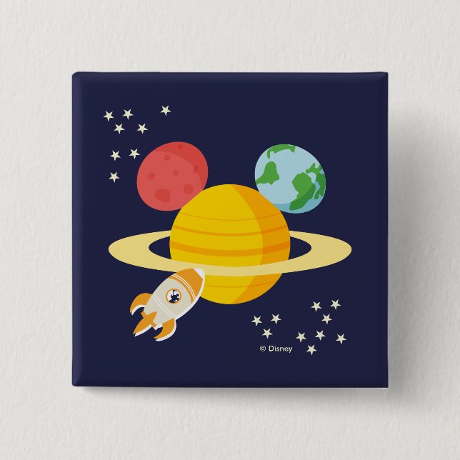 Mickey Mouse Planet Icon Button (Front)