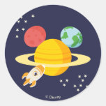 Mickey Mouse Planet Icon Classic Round Sticker