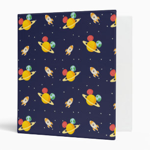 Mickey Mouse Planet Icon Pattern 3 Ring Binder