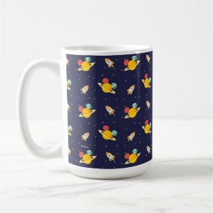 Mickey Mouse Planet Icon Pattern Coffee Mug