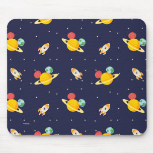 Mickey Mouse Planet Icon Pattern Mouse Pad