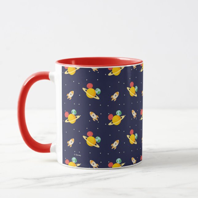 Mickey Mouse Planet Icon Pattern Mug (Left)
