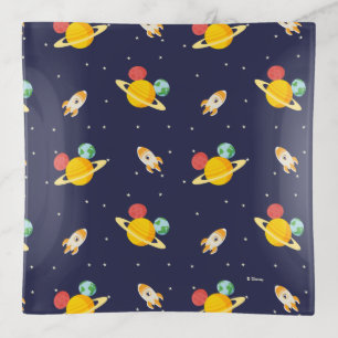 Mickey Mouse Planet Icon Pattern Trinket Tray