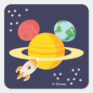 Mickey Mouse Planet Icon Square Sticker