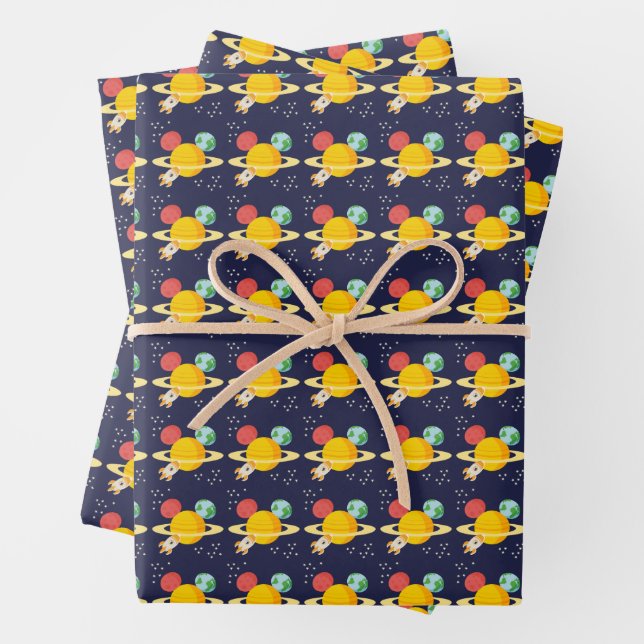 Mickey Mouse Planet Icon Wrapping Paper Sheets (In situ)