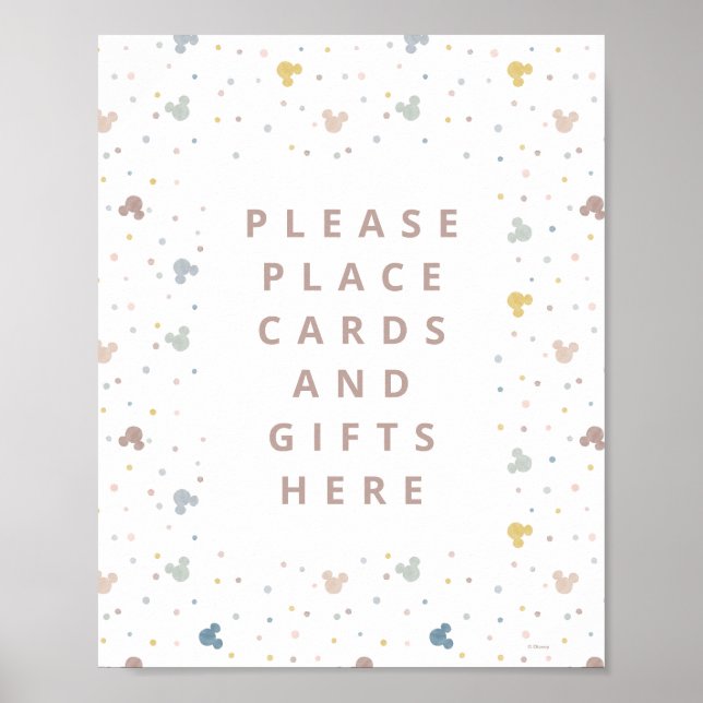 Mickey Mouse Polka Dot | Baby Cards & Gifts Poster (Front)