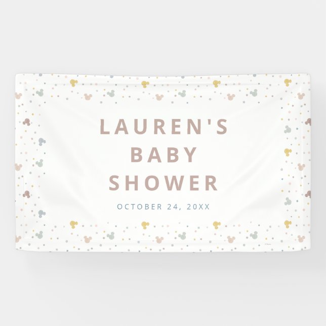 Mickey Mouse Polka Dot Baby Shower Banner (Horizontal)