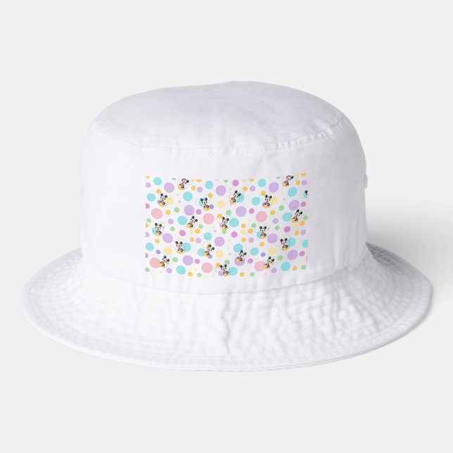 Mickey Mouse Polka Dot Baby Shower Bucket Hat (Front)