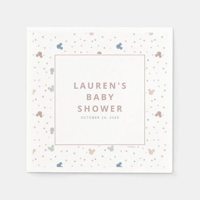 Mickey Mouse Polka Dot Baby Shower Napkins (Front)