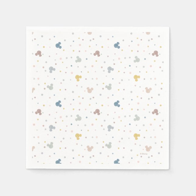 Mickey Mouse Polka Dot Baby Shower Napkins (Front)