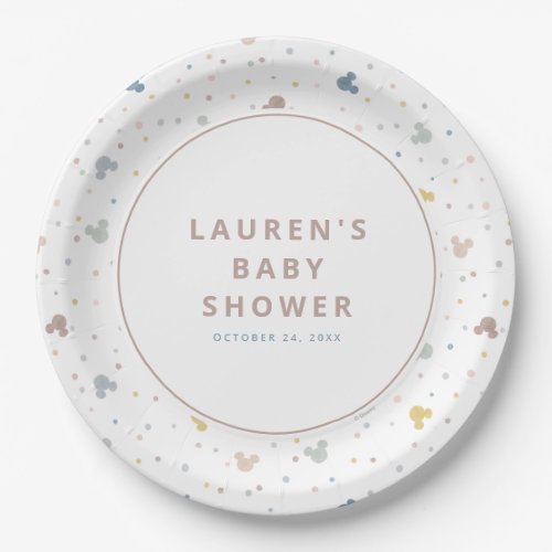 Mickey Mouse Polka Dot Baby Shower Paper Plates