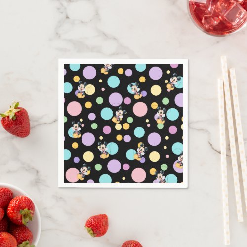 Mickey Mouse Polka Dot black Baby Shower Napkins