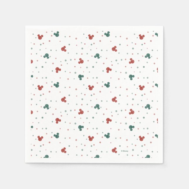 Mickey Mouse Polka Dot Christmas Napkins (Front)