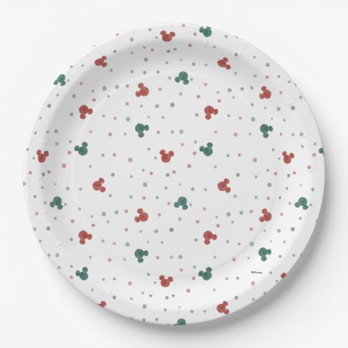 Mickey Mouse Polka Dot Christmas Paper Plates