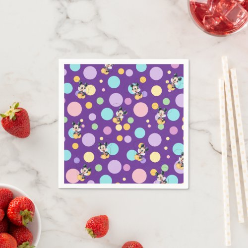 Mickey Mouse Polka Dot purple Baby Shower Napkins