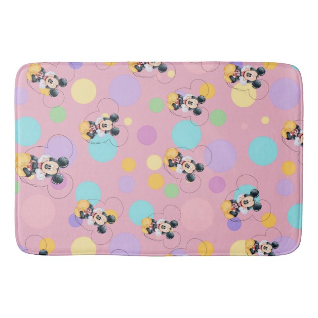 Mickey Mouse Polka Dot  red Baby Shower Bath Mat (Front)