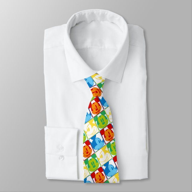 Mickey Mouse | Pop Art Pattern Neck Tie (Tied)