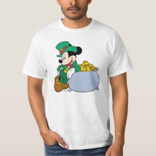 Mickey Mouse Pot of Gold  St Patricks Day T_Shirt