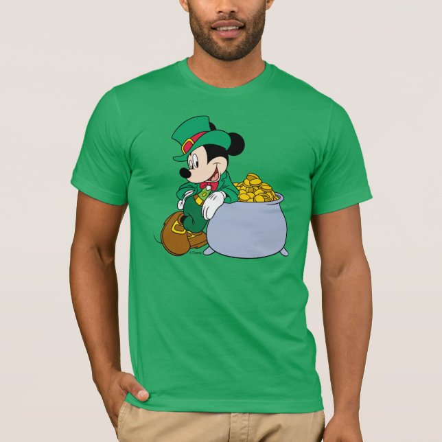 Mickey Mouse Pot of Gold | St. Patrick's Day T-Shirt (Front)