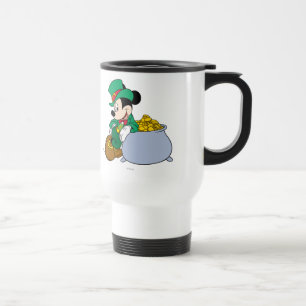 Mickey Mouse Pot of Gold St. Patrick's Day Travel Mug