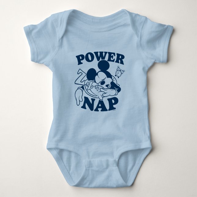 Mickey Mouse Power Nap Baby Bodysuit (Front)
