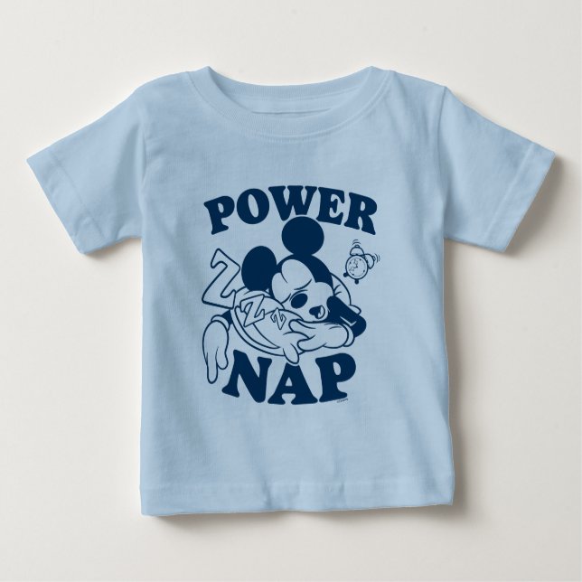 Mickey Mouse Power Nap Baby T-Shirt (Front)
