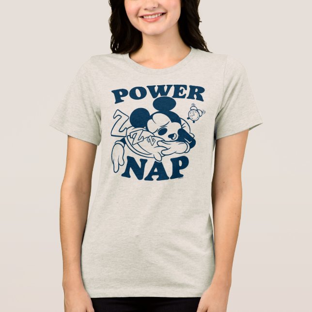 Mickey Mouse Power Nap Tri-Blend Shirt (Front)