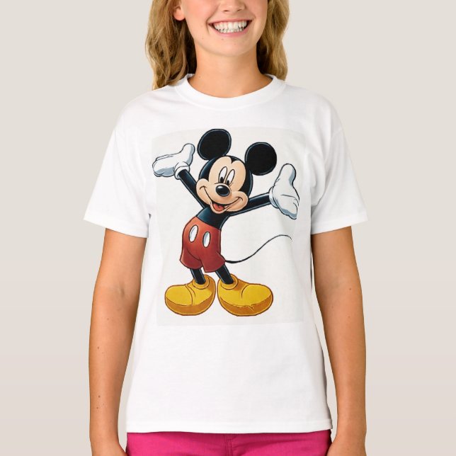 Mickey Mouse Pumpkin Character – Halloween Cartoon T-Shirt (Front)