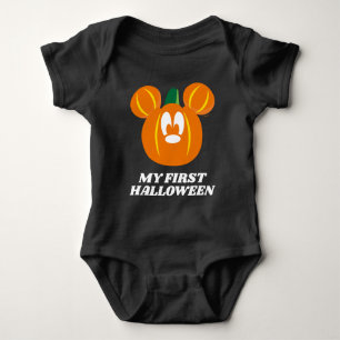 Mickey Mouse Pumpkin My First Hallowen Baby Bodysuit