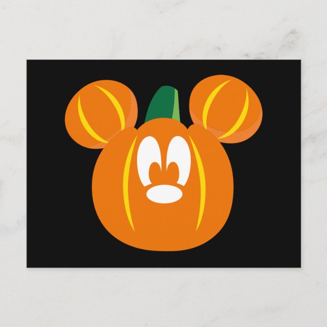 Mickey Mouse Pumpkin Postcard (Front)