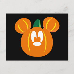 Mickey Mouse Pumpkin Postcard