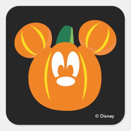 Mickey Mouse Pumpkin Square Sticker