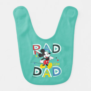 Mickey Mouse Rad Like Dad Baby Bib