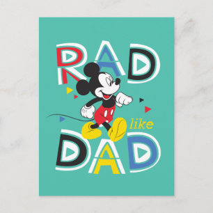 Mickey Mouse Rad Like Dad Postcard