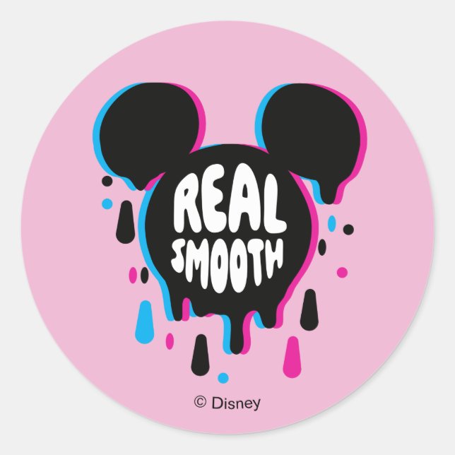 Mickey Mouse Real Smooth Classic Round Sticker (Front)