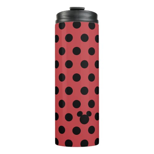 Mickey Mouse Red and Black Polka Dot Pattern Thermal Tumbler