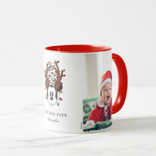Mickey Mouse Reindeer Antlers Best Dad Ever Mug