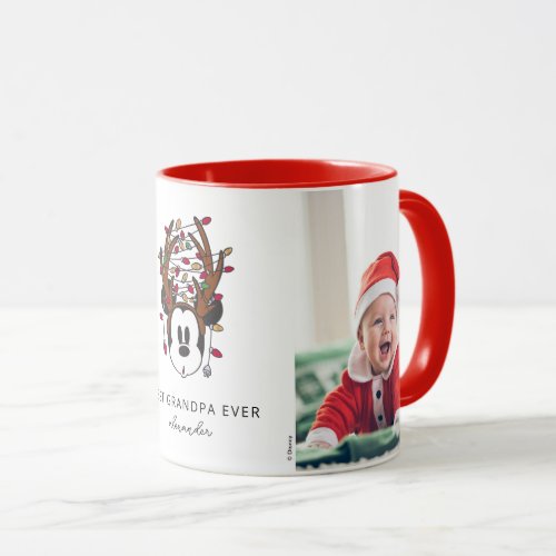 Mickey Mouse Reindeer Antlers  Best Grandpa Ever Mug