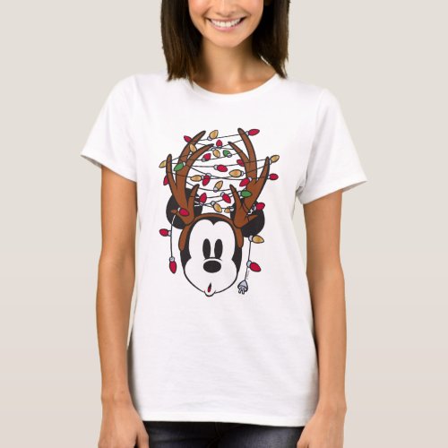 Mickey Mouse  Reindeer Antlers  Lights T_Shirt
