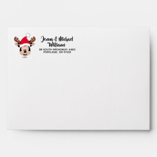 Mickey Mouse   Reindeer Ears & Santa Hat Envelope