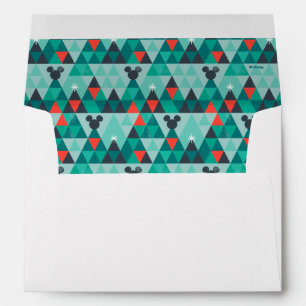 Mickey Mouse Retro Christmas Pattern Envelope