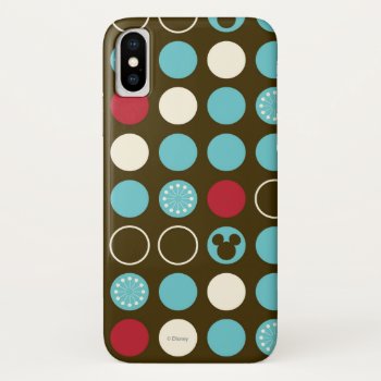 Mickey Mouse | Retro Polka Dot Pattern Iphone X Case by MickeyAndFriends at Zazzle
