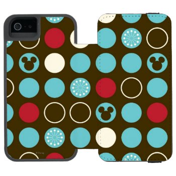 Mickey Mouse | Retro Polka Dot Pattern Iphone Se/5/5s Wallet Case by MickeyAndFriends at Zazzle