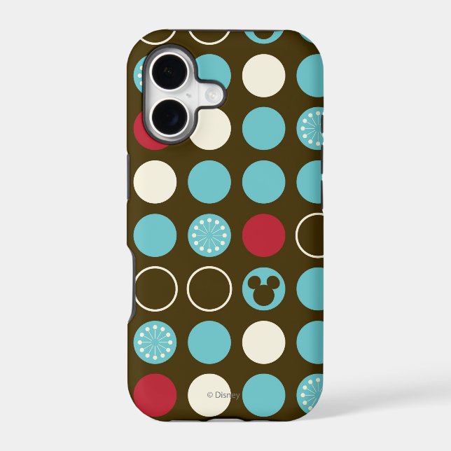 Mickey Mouse | Retro Polka Dot Pattern Iphone Case (Back)