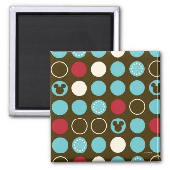 Mickey Mouse | Retro Polka Dot Pattern Magnet by MickeyAndFriends at Zazzle